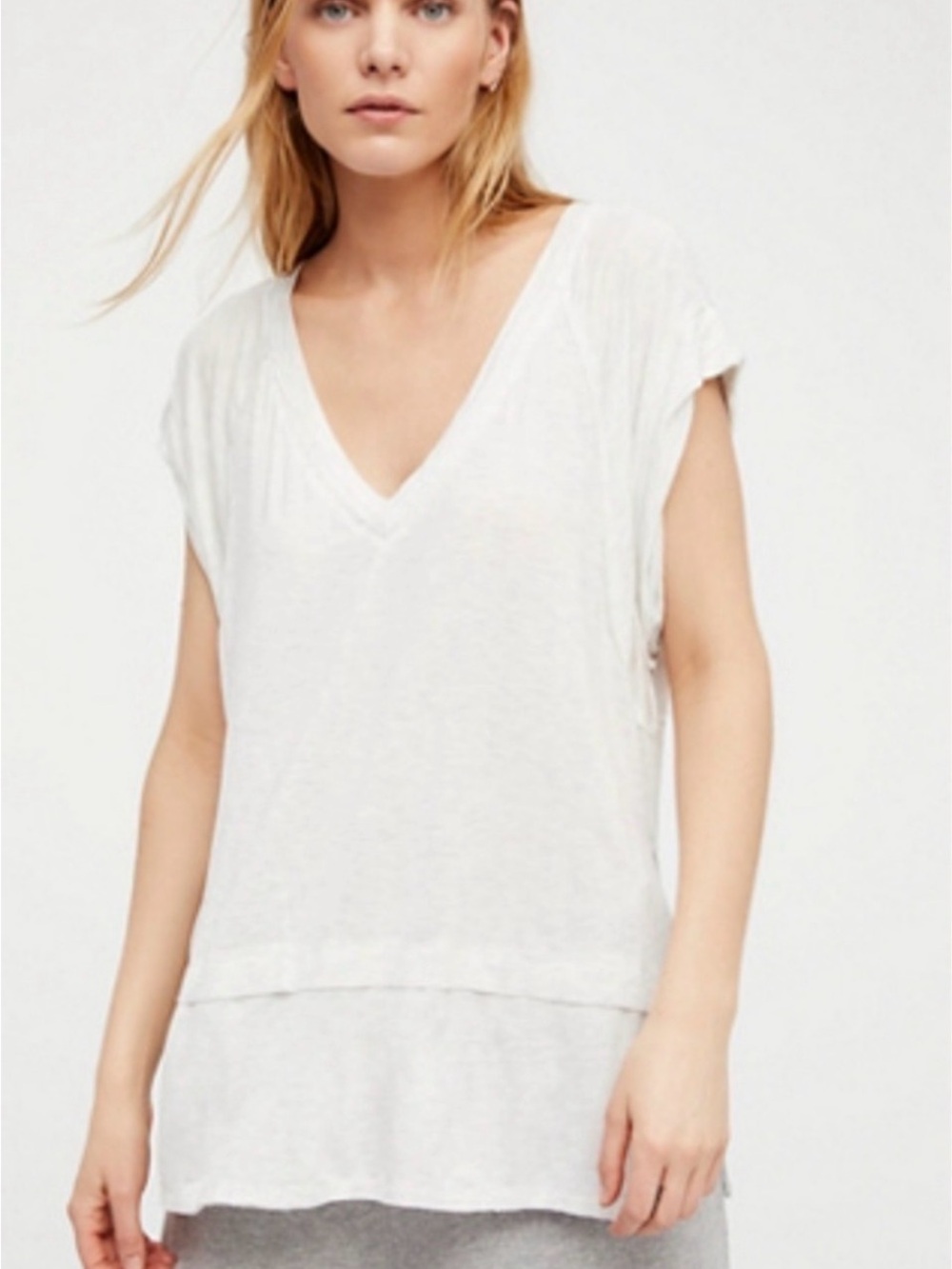 We The Free White V-Neck Tee